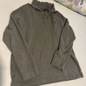 Polo Gray Quarter-Zip Pullover